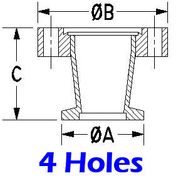 2.12"" OD Conflat To NW16 Conical Reducer (212xNW16 - CR - VE) - Chemtech Scientific Incorporated