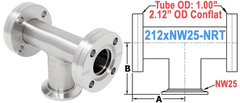 2.12 OD Conflat To NW25 Non-Reducing Tee 212xNW25-NRT