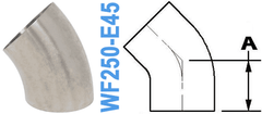 2.50" Tube OD - 45° Elbow (WF250 - E45 - OS) - Chemtech Scientific Incorporated