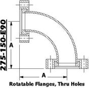 2.75" CF 90° Elbow (275 - 150 - E90) - Chemtech Scientific Incorporated