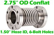 2.75" Flexible Metal Hose 4.00" OAL (275 - MH4) - Chemtech Scientific Incorporated