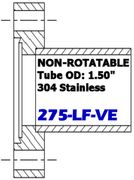 2.75" OD CF Half Nipple Non - Rotatable 275 - LF - VE - Chemtech Scientific Incorporated