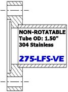 2.75" OD CF Half Nipple Non - Rotatable, Short 275 - LFS - VE - Chemtech Scientific Incorporated