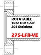2.75" OD CF Half Nipple Rotatable (275-LFR-VE)