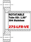 2.75" OD CF Half Nipple Rotatable (275 - LFR - VE) - Chemtech Scientific Incorporated