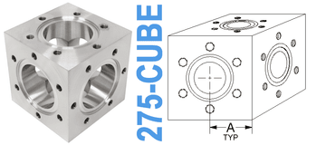 2.75" OD Conflat Cube (275 - CUBE) - Chemtech Scientific Incorporated