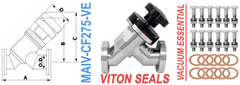 2.75" OD Conflat Manual Angle Inline Valve (MAIV - CF275 - VE) - Chemtech Scientific Incorporated
