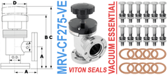 2.75" OD Conflat Manual Right Angle Valve (MRV - CF275 - VE) - Chemtech Scientific Incorporated