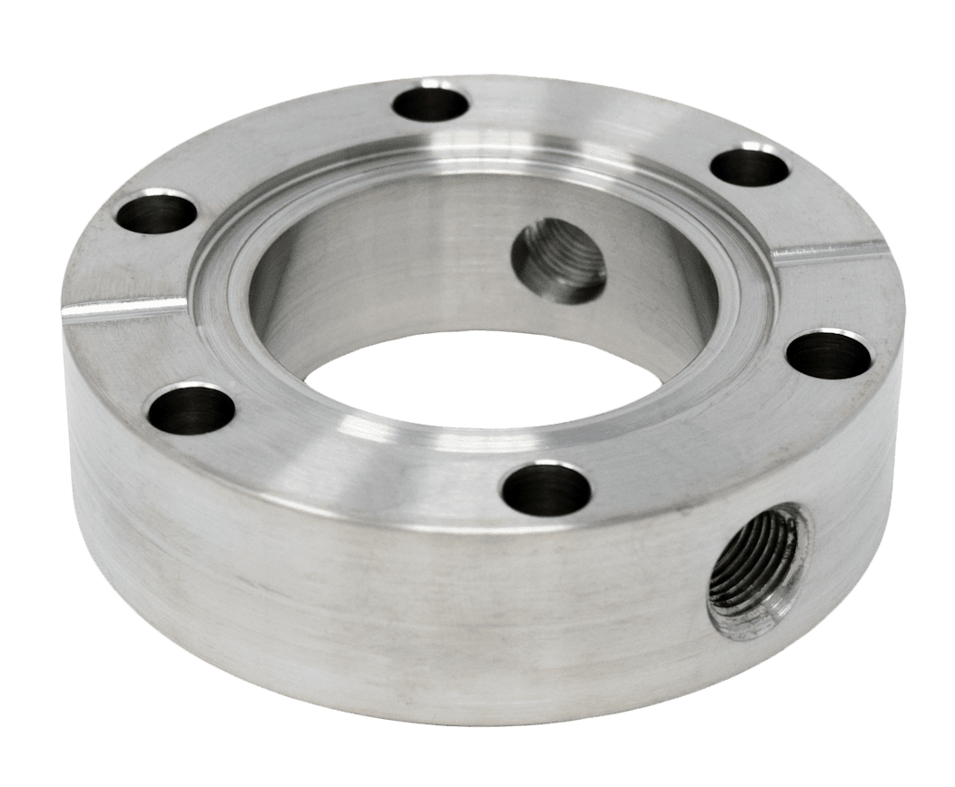 2.75" OD Conflat With (2) Female NPT Side Ports (275DxSP12 - 2) - Chemtech Scientific Incorporated
