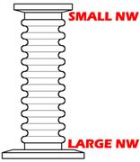 20" Reducing Flex Hose NW50 & NW40 Flanges (NW50x40 - MH20 - VE) - Chemtech Scientific Incorporated