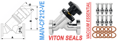 2.12" OD Conflat Manual Angle Inline Valve (MAIV - CF212 - VE) - Chemtech Scientific Incorporated