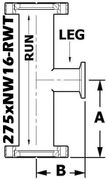 2.75" OD Conflat To NW16 Reducing Tee (275xNW16 - RWT) - Chemtech Scientific Incorporated