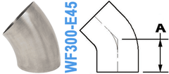 3.00" Tube OD - 45° Elbow (WF300 - E45) - Chemtech Scientific Incorporated