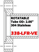 3.38" Conflat Half Nipple Rotatable (338-LFR-VE)