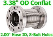 3.38" Flexible Metal Hose 48" OAL (338 - MH48 - M) - Chemtech Scientific Incorporated