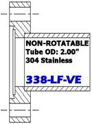 3.38" OD CF Half Nipple Non-Rotatable 338-LF-VE