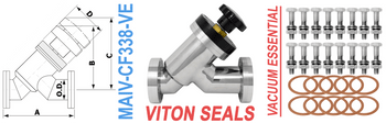 3.38” OD Conflat Manual Angle Inline Valve (MAIV - CF338 - VE) - Chemtech Scientific Incorporated
