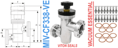 3.38" OD Conflat Manual Inline Valve (MIV - CF338 - VE) - Chemtech Scientific Incorporated