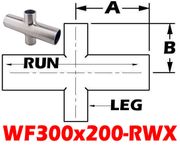 3.00" OD x 2.00" OD Reducing Cross (WF300x200 - RWX) - Chemtech Scientific Incorporated