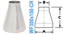 3.00" x 1.50" Conical Reducer (WF300x150 - CR) - Chemtech Scientific Incorporated
