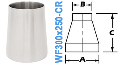 3.00" x 2.50" Conical Reducer (WF300x250 - CR) - Chemtech Scientific Incorporated