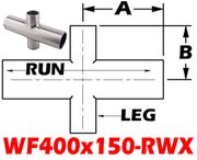 4.00" OD x 1.50" OD Reducing Cross (WF400x150 - RWX) - Chemtech Scientific Incorporated