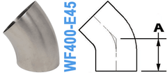 4.00" Tube OD - 45° Elbow (WF400 - E45 - OS) - Chemtech Scientific Incorporated