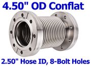 4.50" Flexible Metal Hose 12" OAL (450 - MH12 - M) - Chemtech Scientific Incorporated