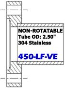 4.50" OD CF Half Nipple Non-Rotatable 450-LF-VE