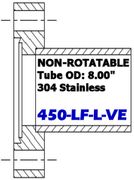 4.50" OD CF Half Nipple Non-Rotatable Long 450-LF-L-VE