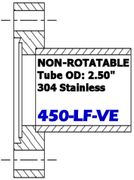 4.50" OD CF Half Nipple Non - Rotatable 450 - LF - VE - Chemtech Scientific Incorporated