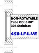 4.50" OD CF Half Nipple Non - Rotatable Long 450 - LF - L - VE - Chemtech Scientific Incorporated