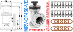 4.50" OD Conflat Manual Right Angle Valve (MRV - CF450 - VE) - Chemtech Scientific Incorporated