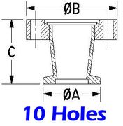 4.62"" OD Conflat to NW50 Conical Reducer (462xNW50 - CR - VE) - Chemtech Scientific Incorporated