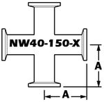 4 - Way Cross - NW40 (NW40 - 150 - X - OS) - Chemtech Scientific Incorporated
