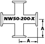 4 - Way Cross - NW50 (NW50 - 200 - X) - Chemtech Scientific Incorporated
