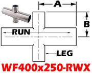 4.00" OD x 2.50" OD Reducing Cross (WF400x250 - RWX) - Chemtech Scientific Incorporated