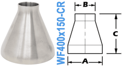 4.00" x 1.50" Conical Reducer (WF400x150 - CR) - Chemtech Scientific Incorporated