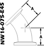 45 Degree Elbow, NW16 (NW16 - 075 - E45) - Chemtech Scientific Incorporated