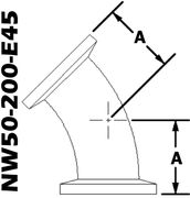45 Degree Elbow, NW50 (NW50 - 200 - E45) - Chemtech Scientific Incorporated