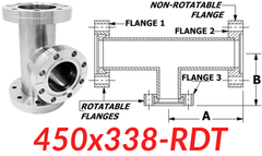 4.50" CF to 3.38" CF Reducing Tee (450x338 - RDT) - Chemtech Scientific Incorporated