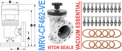 4.62" OD Conflat Manual Right Angle Valve (MRV - CF462 - VE) - Chemtech Scientific Incorporated