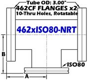 4.62" OD Conflat To ISO80 Non - Reducing Tee 462xISO80 - NRT - Chemtech Scientific Incorporated