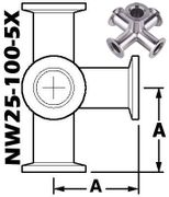 5 - WAY Cross, NW25 (NW25 - 100 - 5X) - Chemtech Scientific Incorporated