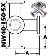 5 - WAY Cross, NW40 (NW40 - 150 - 5X) - Chemtech Scientific Incorporated