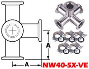 5 - WAY Cross, NW40 (NW40 - 5X - VE) - Chemtech Scientific Incorporated