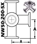 5 - WAY Cross, NW50 (NW50 - 200 - 5X) - Chemtech Scientific Incorporated