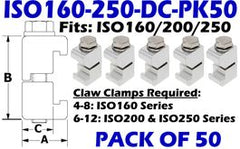 50 Double Claw Clamp Aluminum Fits: ISO160, ISO200 ISO250 (ISO160 - 250 - DC - PK50) - Chemtech Scientific Incorporated