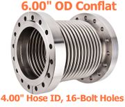 6.00" Flexible Metal Hose 7.00" OAL (600 - MH7) - Chemtech Scientific Incorporated