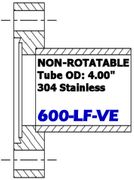 6.00" OD CF Half Nipple Non-Rotatable 600-LF-VE